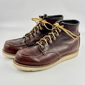 RED WING 8138 Heritage Boots 6" Moc Toe Briar Oil Slick 9.5 E (wide) MADE IN USA
